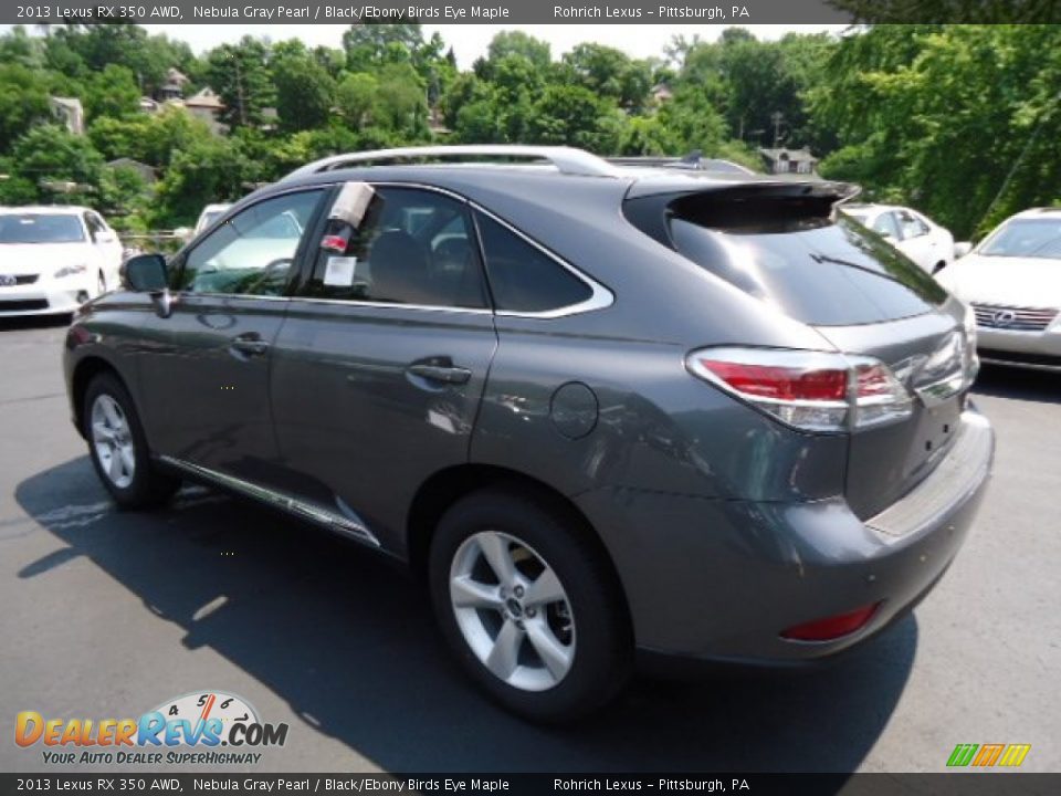 2013 Lexus RX 350 AWD Nebula Gray Pearl / Black/Ebony Birds Eye Maple Photo #2