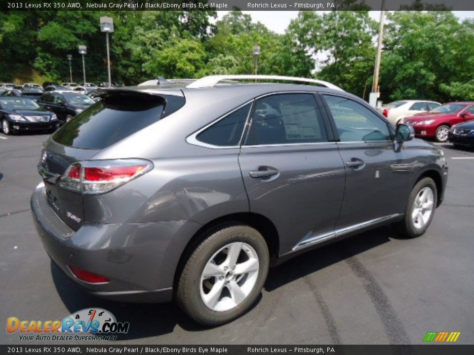 2013 Lexus RX 350 AWD Nebula Gray Pearl / Black/Ebony Birds Eye Maple Photo #4