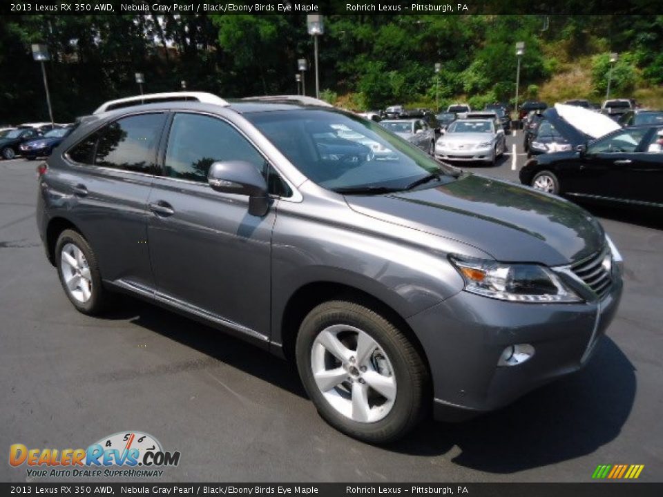 2013 Lexus RX 350 AWD Nebula Gray Pearl / Black/Ebony Birds Eye Maple Photo #6