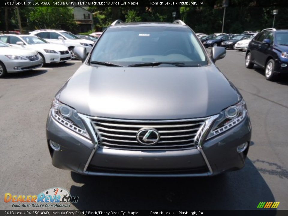 2013 Lexus RX 350 AWD Nebula Gray Pearl / Black/Ebony Birds Eye Maple Photo #7