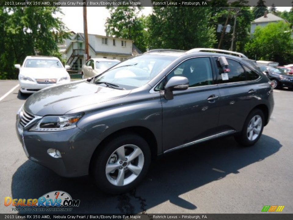 2013 Lexus RX 350 AWD Nebula Gray Pearl / Black/Ebony Birds Eye Maple Photo #8