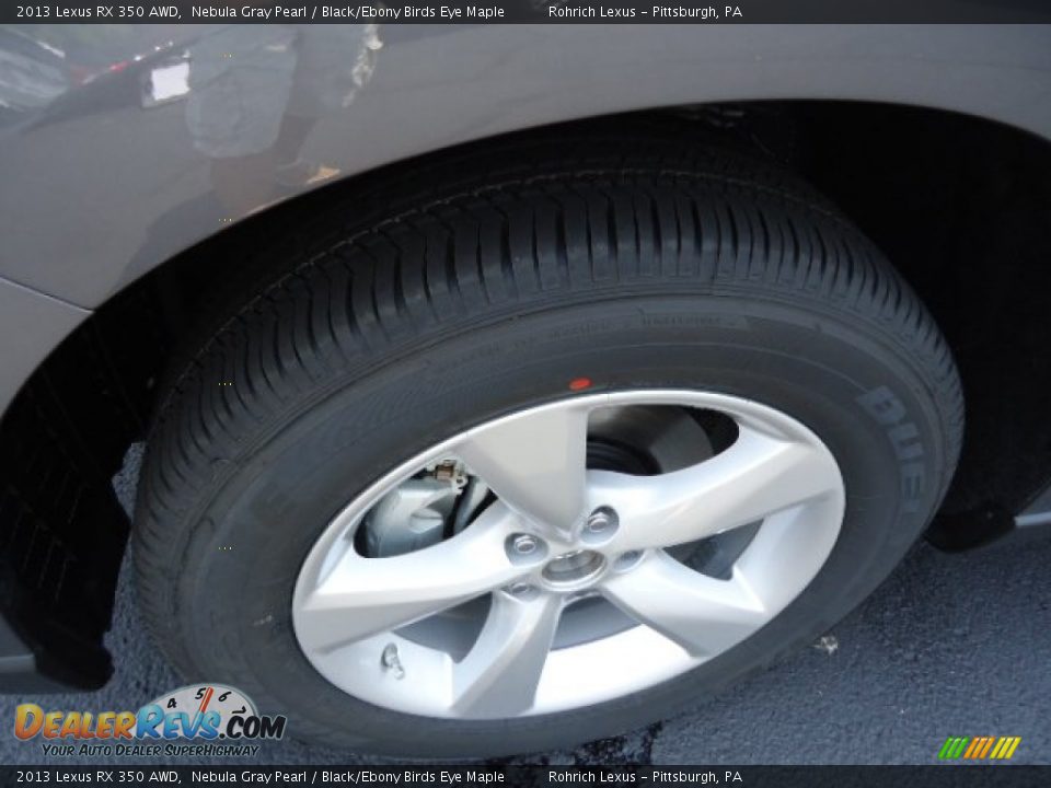 2013 Lexus RX 350 AWD Nebula Gray Pearl / Black/Ebony Birds Eye Maple Photo #9
