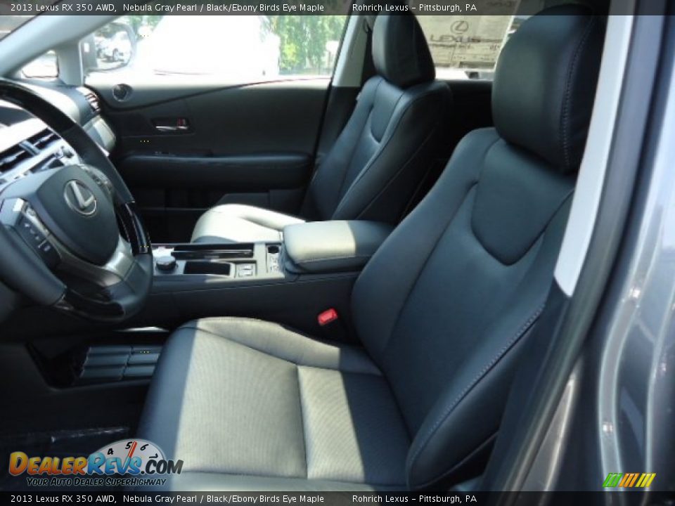 2013 Lexus RX 350 AWD Nebula Gray Pearl / Black/Ebony Birds Eye Maple Photo #10