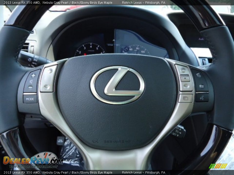 2013 Lexus RX 350 AWD Nebula Gray Pearl / Black/Ebony Birds Eye Maple Photo #17