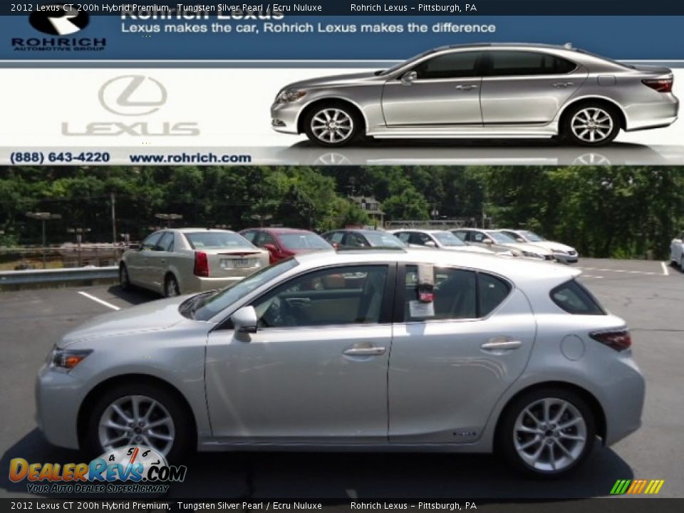 2012 Lexus CT 200h Hybrid Premium Tungsten Silver Pearl / Ecru Nuluxe Photo #1