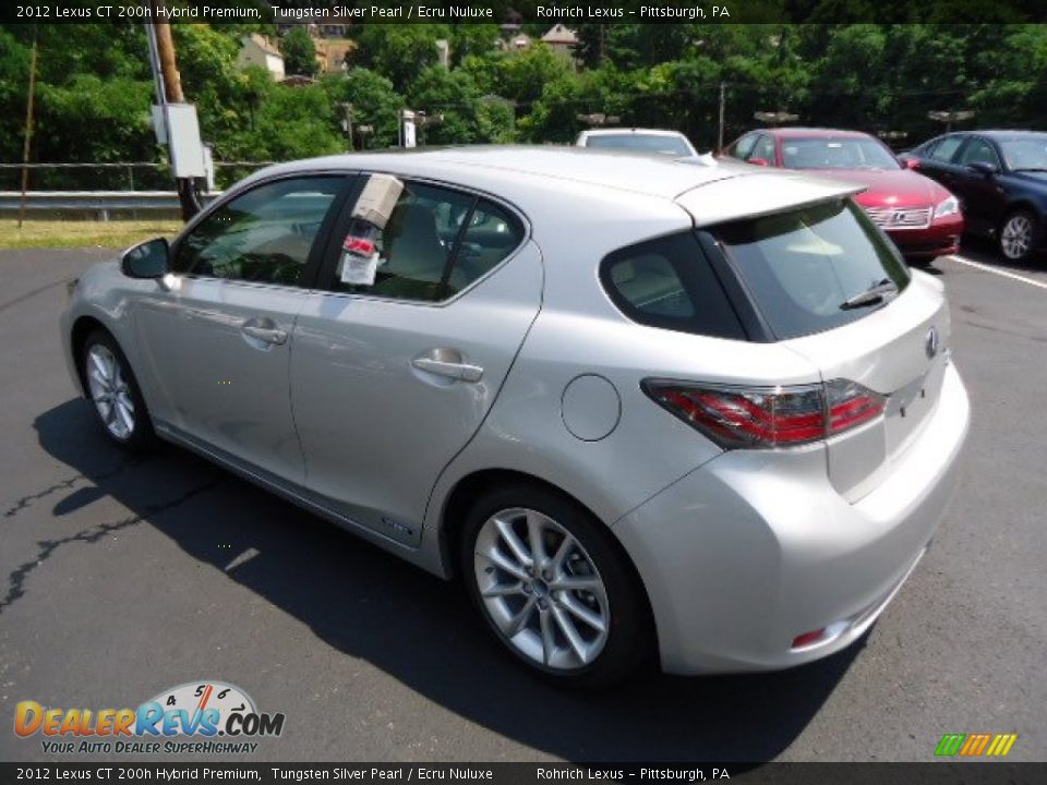 2012 Lexus CT 200h Hybrid Premium Tungsten Silver Pearl / Ecru Nuluxe Photo #2