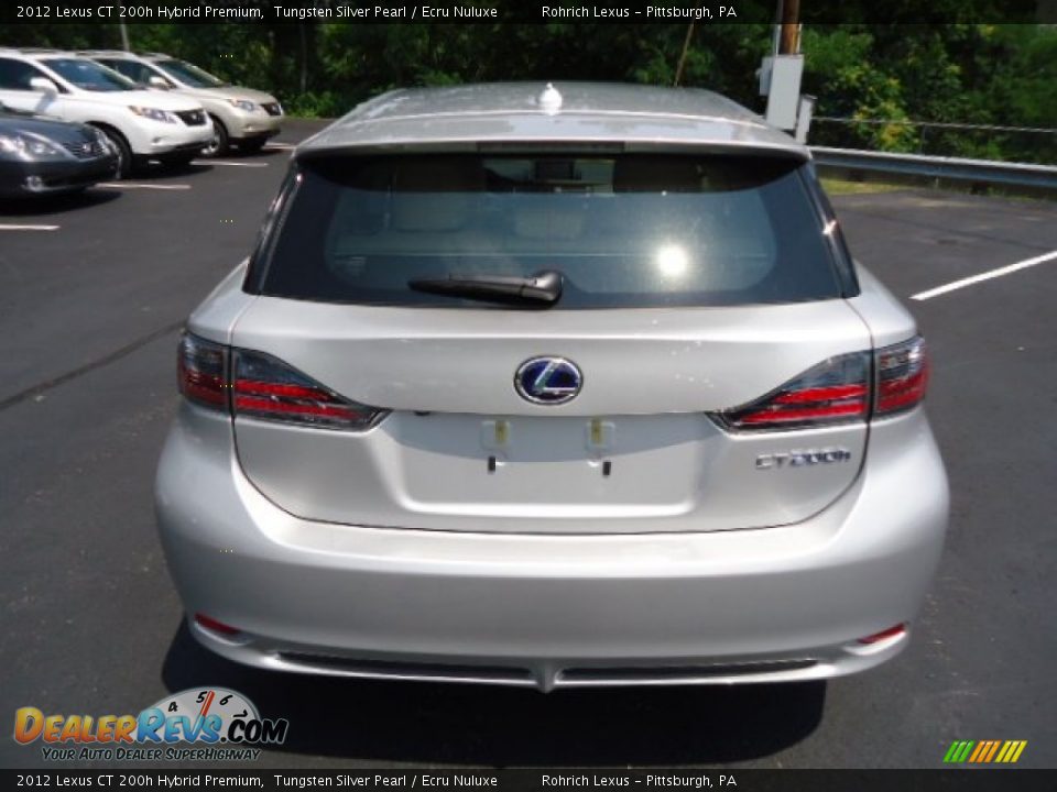 2012 Lexus CT 200h Hybrid Premium Tungsten Silver Pearl / Ecru Nuluxe Photo #3