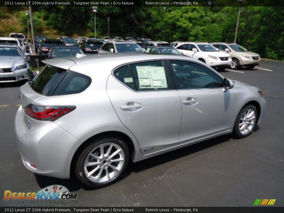 2012 Lexus CT 200h Hybrid Premium Tungsten Silver Pearl / Ecru Nuluxe Photo #4