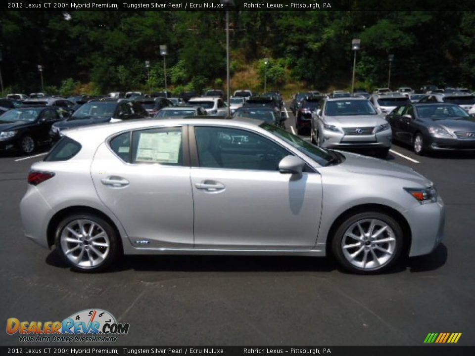 2012 Lexus CT 200h Hybrid Premium Tungsten Silver Pearl / Ecru Nuluxe Photo #5