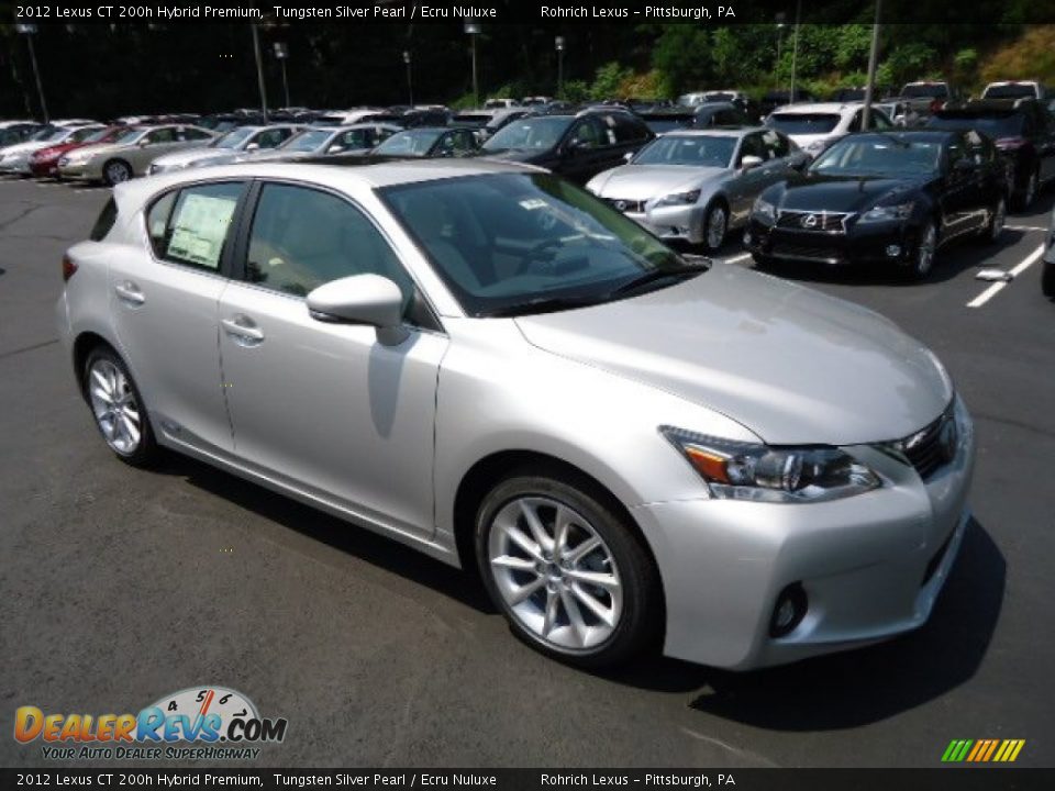 2012 Lexus CT 200h Hybrid Premium Tungsten Silver Pearl / Ecru Nuluxe Photo #6