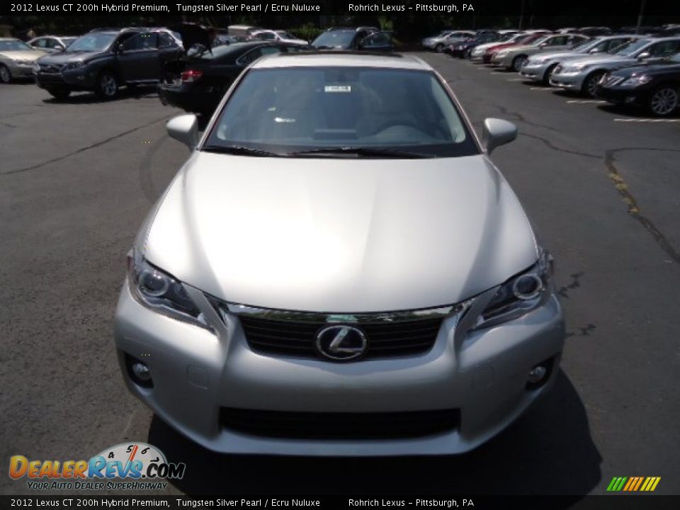 2012 Lexus CT 200h Hybrid Premium Tungsten Silver Pearl / Ecru Nuluxe Photo #7