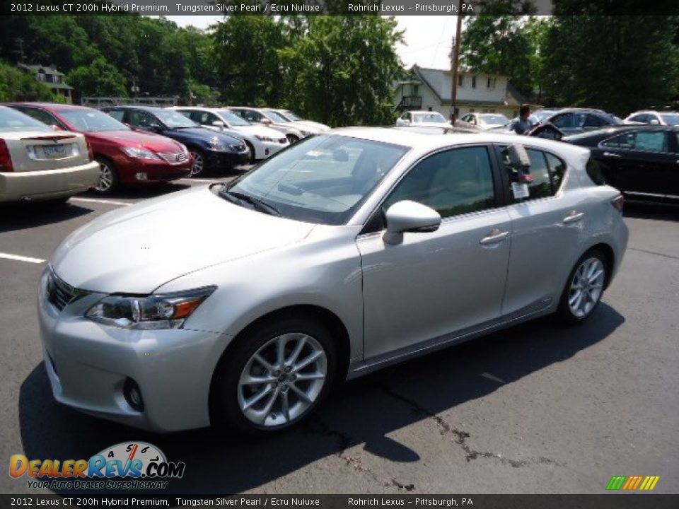 2012 Lexus CT 200h Hybrid Premium Tungsten Silver Pearl / Ecru Nuluxe Photo #8