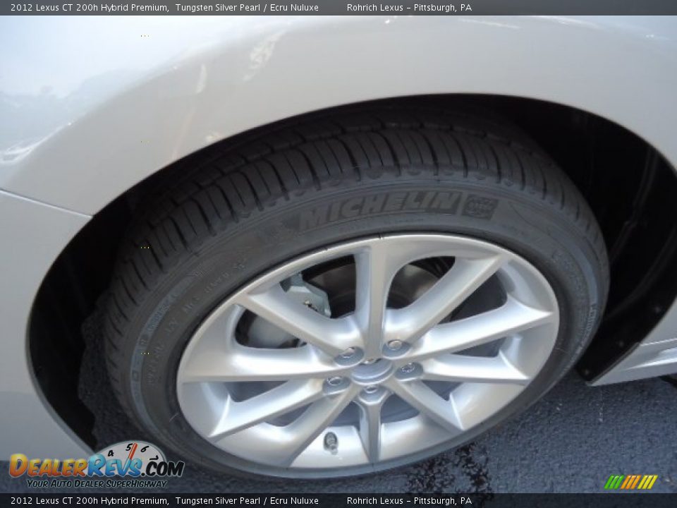 2012 Lexus CT 200h Hybrid Premium Tungsten Silver Pearl / Ecru Nuluxe Photo #9