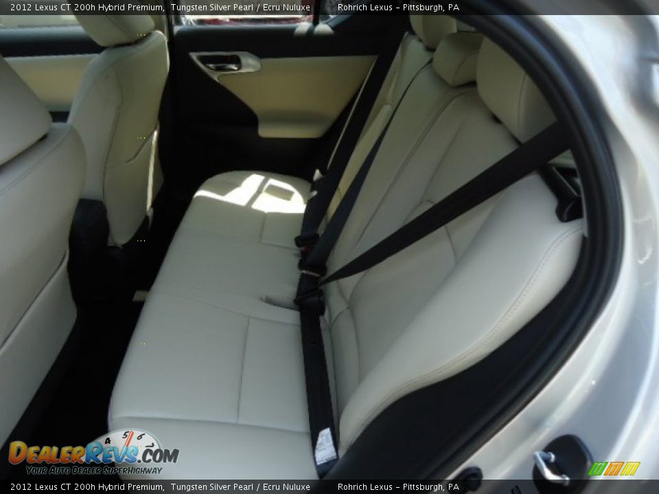 2012 Lexus CT 200h Hybrid Premium Tungsten Silver Pearl / Ecru Nuluxe Photo #11