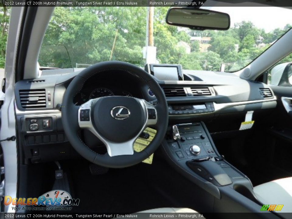 2012 Lexus CT 200h Hybrid Premium Tungsten Silver Pearl / Ecru Nuluxe Photo #12