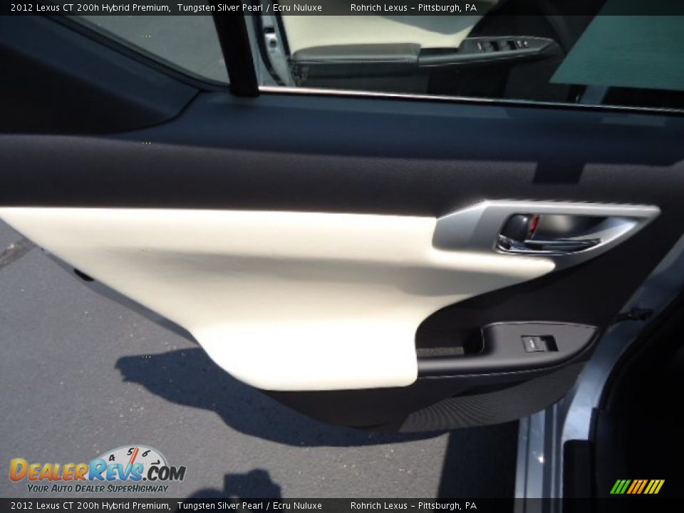 2012 Lexus CT 200h Hybrid Premium Tungsten Silver Pearl / Ecru Nuluxe Photo #13