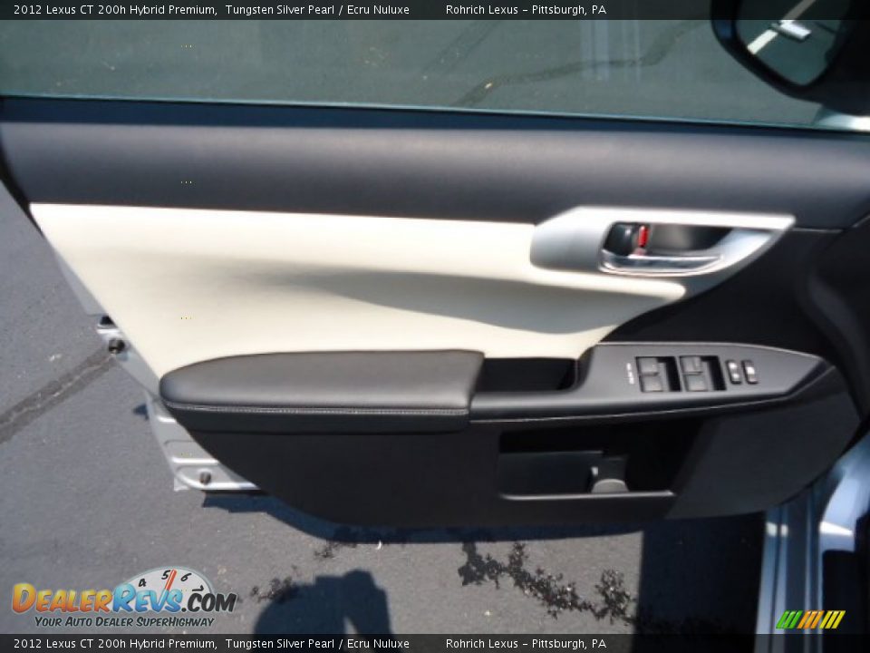 2012 Lexus CT 200h Hybrid Premium Tungsten Silver Pearl / Ecru Nuluxe Photo #14