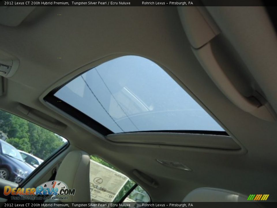 2012 Lexus CT 200h Hybrid Premium Tungsten Silver Pearl / Ecru Nuluxe Photo #15
