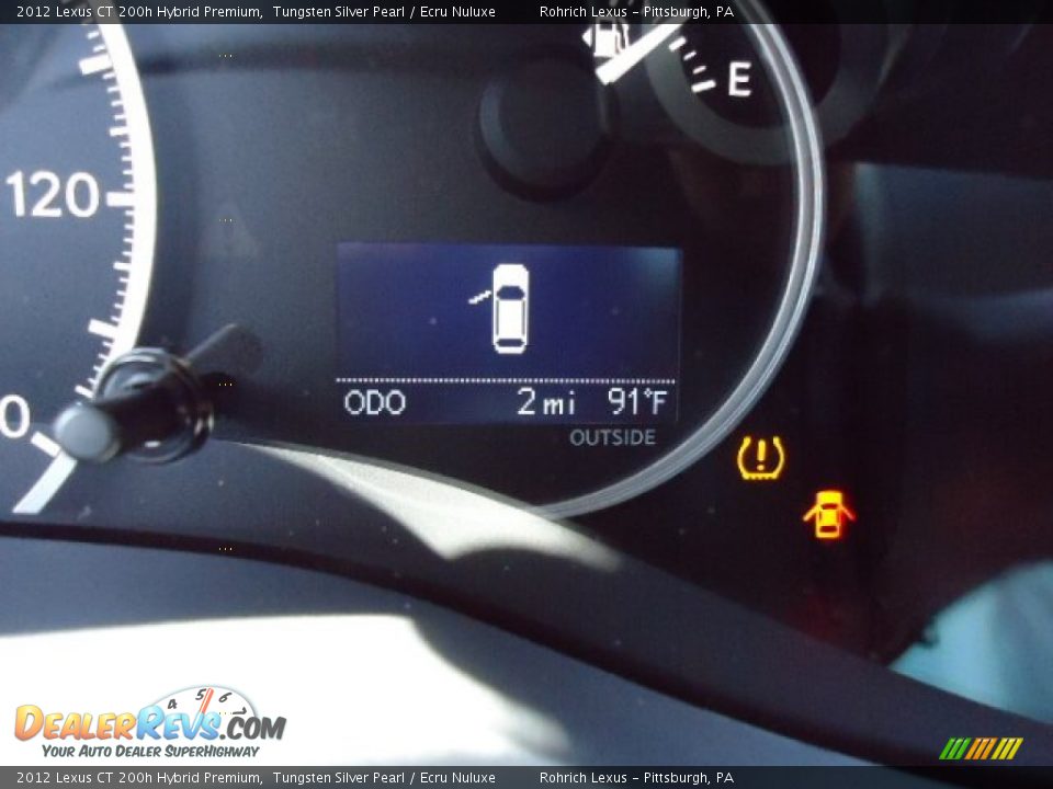 2012 Lexus CT 200h Hybrid Premium Tungsten Silver Pearl / Ecru Nuluxe Photo #20