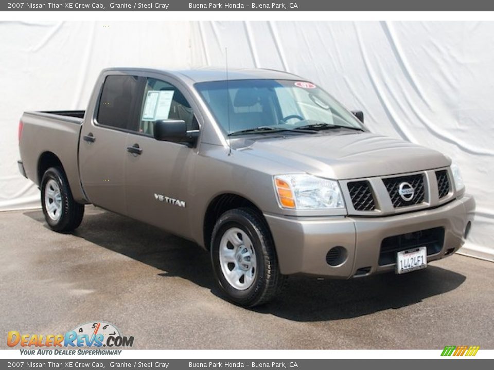 2007 Nissan Titan XE Crew Cab Granite / Steel Gray Photo #6