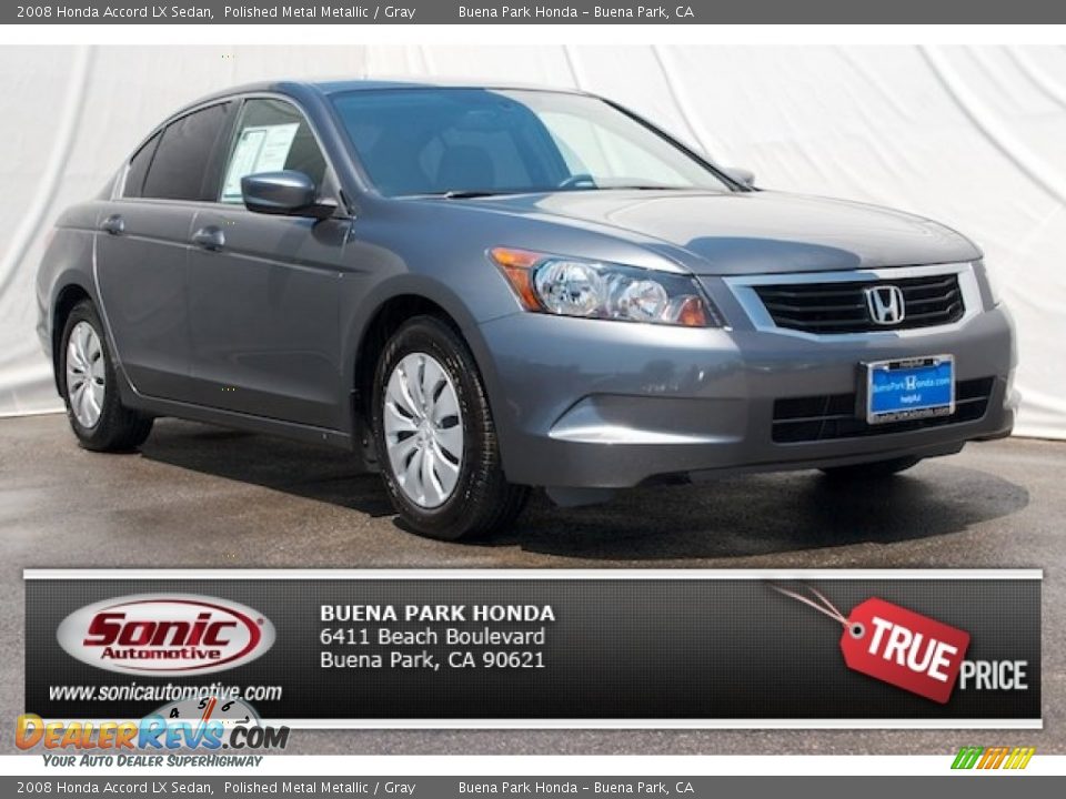 2008 Honda Accord LX Sedan Polished Metal Metallic / Gray Photo #1