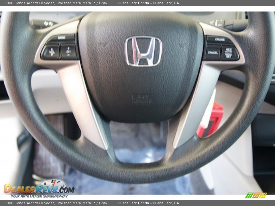 2008 Honda Accord LX Sedan Polished Metal Metallic / Gray Photo #11