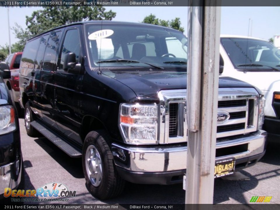 2011 Ford E Series Van E350 XLT Passenger Black / Medium Flint Photo #2