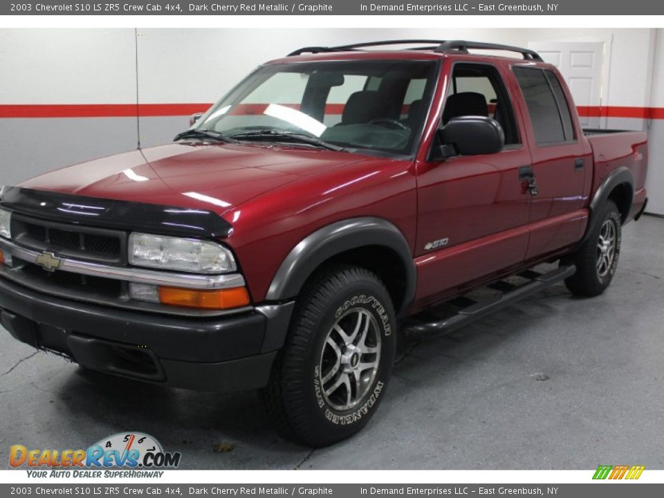 2003 Chevrolet S10 LS ZR5 Crew Cab 4x4 Dark Cherry Red Metallic / Graphite Photo #7