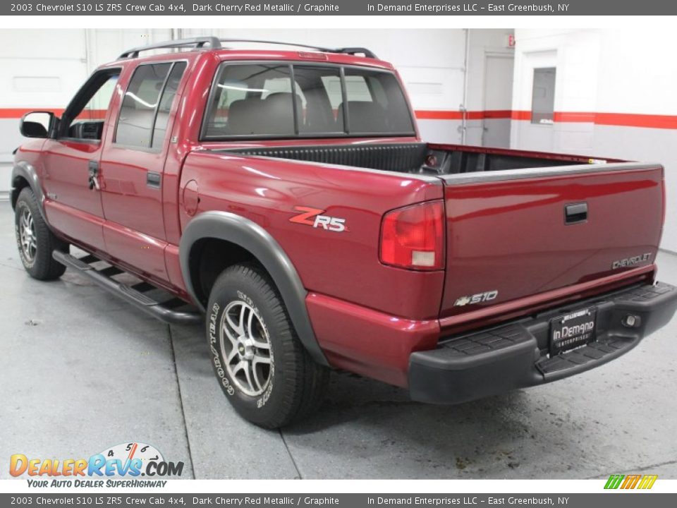 2003 Chevrolet S10 LS ZR5 Crew Cab 4x4 Dark Cherry Red Metallic / Graphite Photo #8