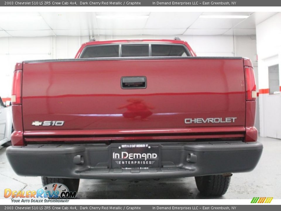 2003 Chevrolet S10 LS ZR5 Crew Cab 4x4 Dark Cherry Red Metallic / Graphite Photo #10