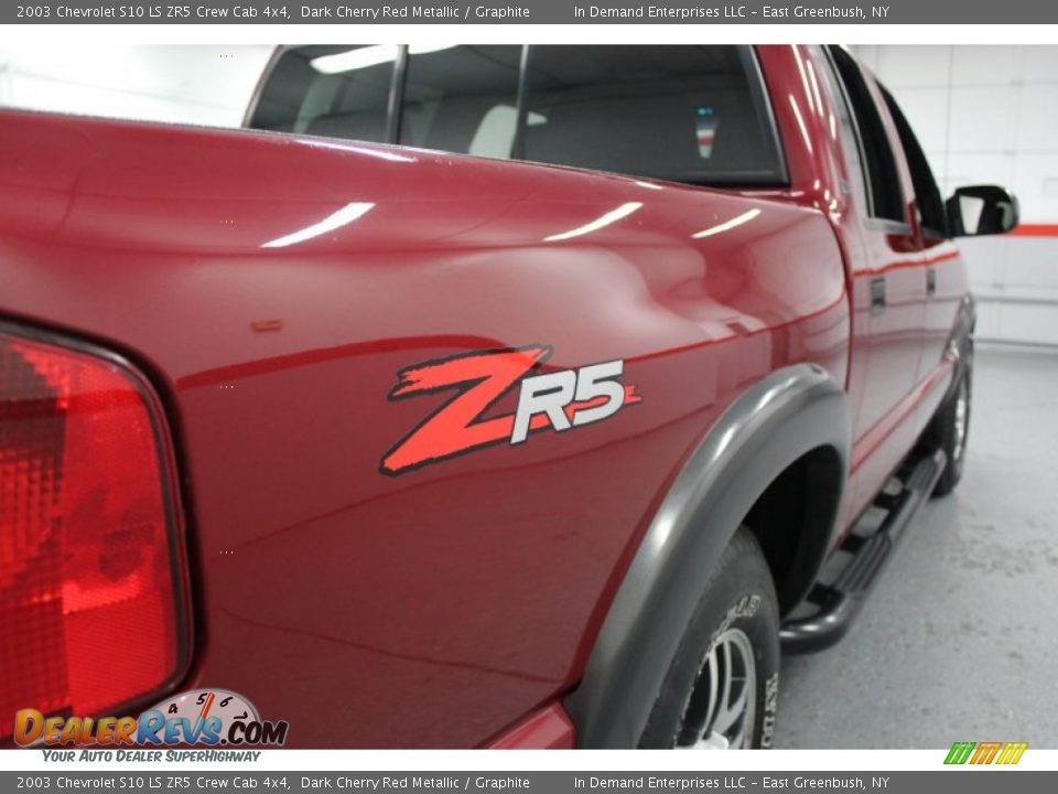 2003 Chevrolet S10 LS ZR5 Crew Cab 4x4 Dark Cherry Red Metallic / Graphite Photo #13