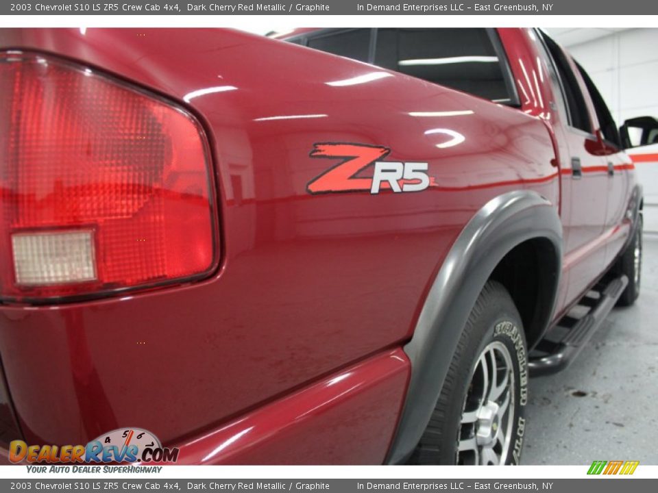 2003 Chevrolet S10 LS ZR5 Crew Cab 4x4 Dark Cherry Red Metallic / Graphite Photo #14