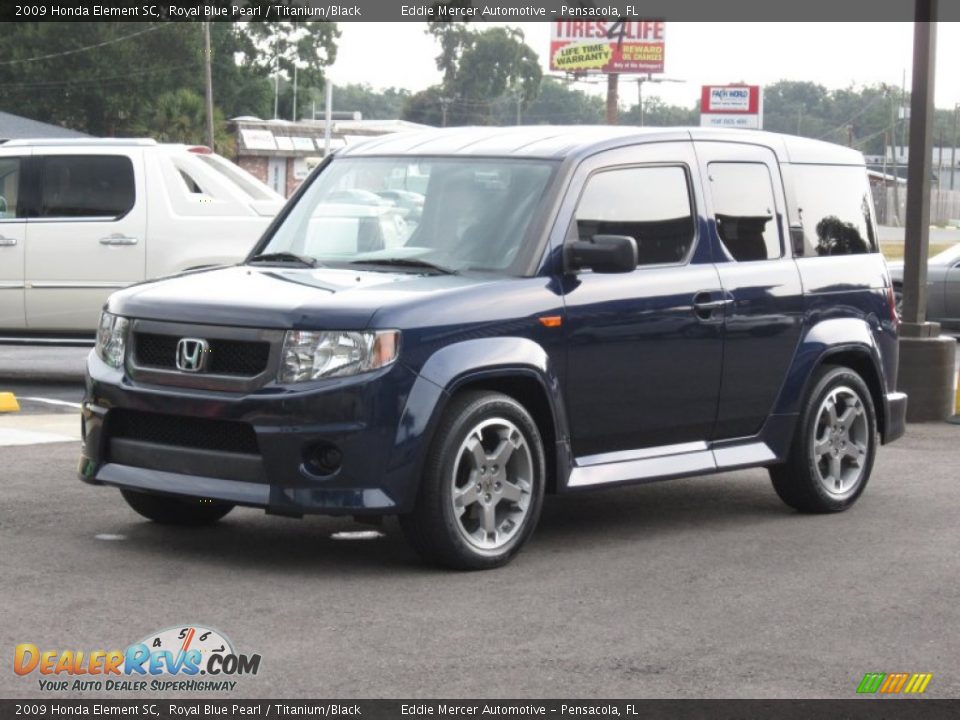 2009 Honda Element SC Royal Blue Pearl / Titanium/Black Photo #2