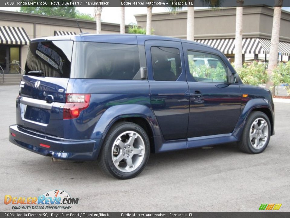 2009 Honda Element SC Royal Blue Pearl / Titanium/Black Photo #6
