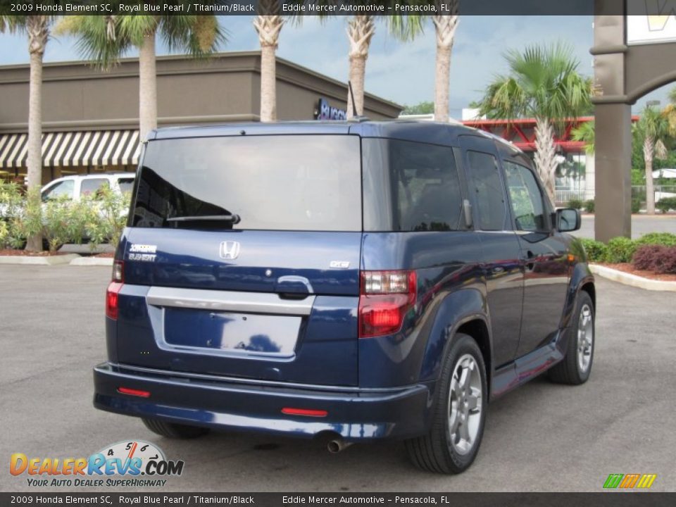 2009 Honda Element SC Royal Blue Pearl / Titanium/Black Photo #7