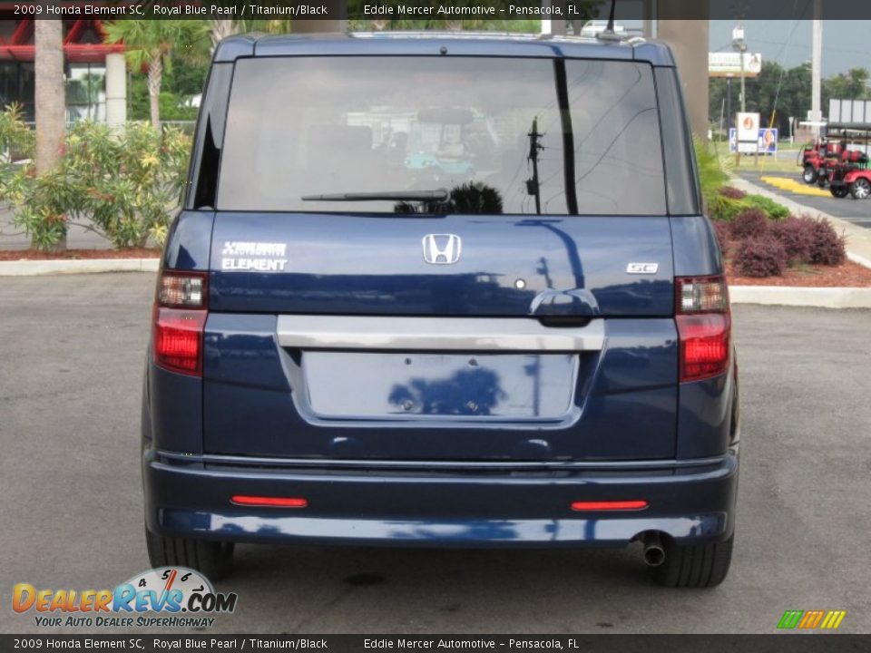2009 Honda Element SC Royal Blue Pearl / Titanium/Black Photo #8