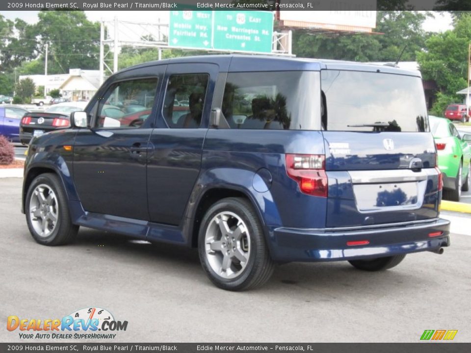 2009 Honda Element SC Royal Blue Pearl / Titanium/Black Photo #10