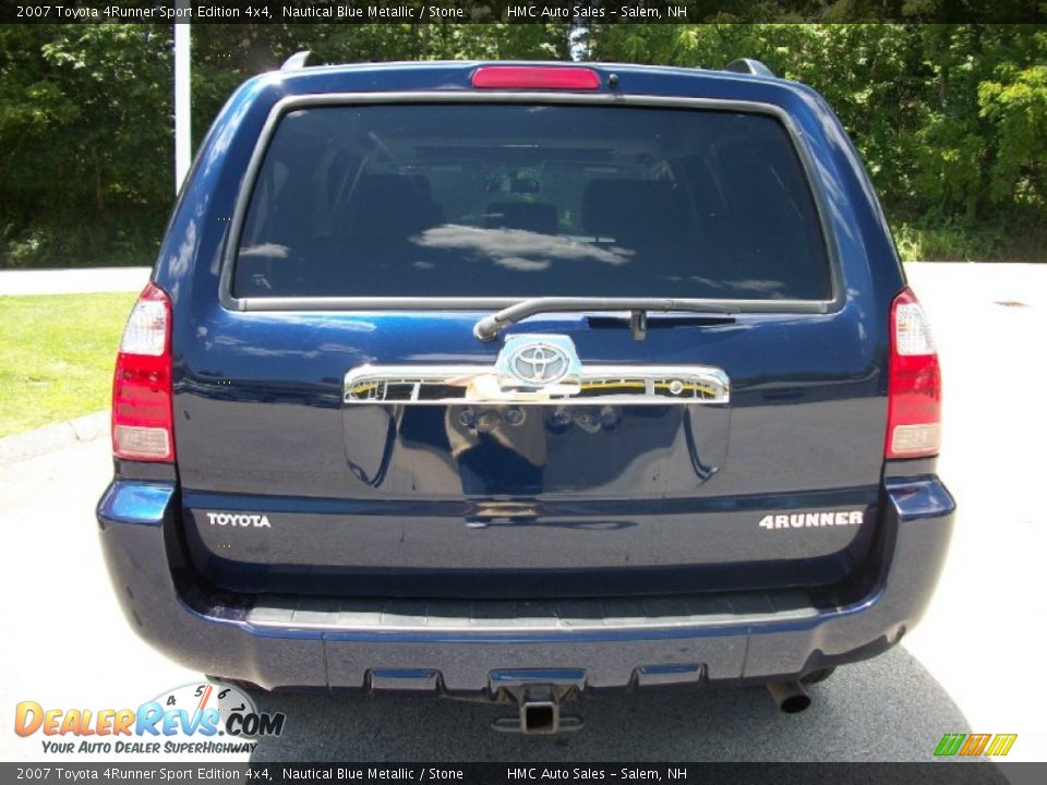 2007 Toyota 4Runner Sport Edition 4x4 Nautical Blue Metallic / Stone Photo #4