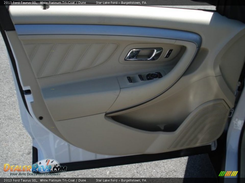 2013 Ford Taurus SEL White Platinum Tri-Coat / Dune Photo #15