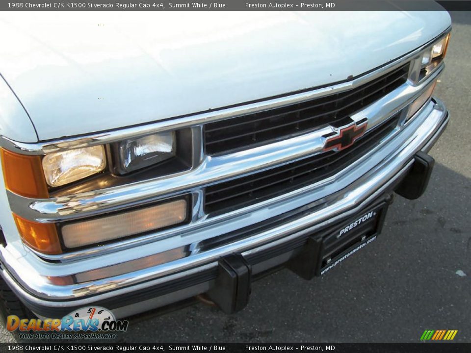 1988 Chevrolet C/K K1500 Silverado Regular Cab 4x4 Summit White / Blue Photo #13