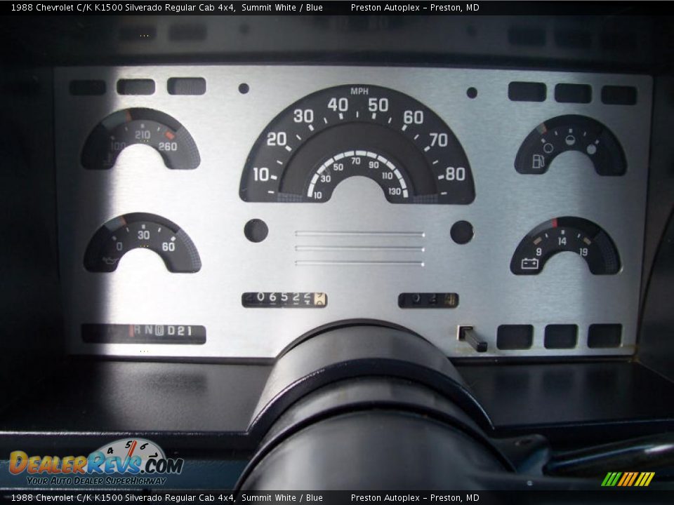 1988 Chevrolet C/K K1500 Silverado Regular Cab 4x4 Summit White / Blue Photo #18
