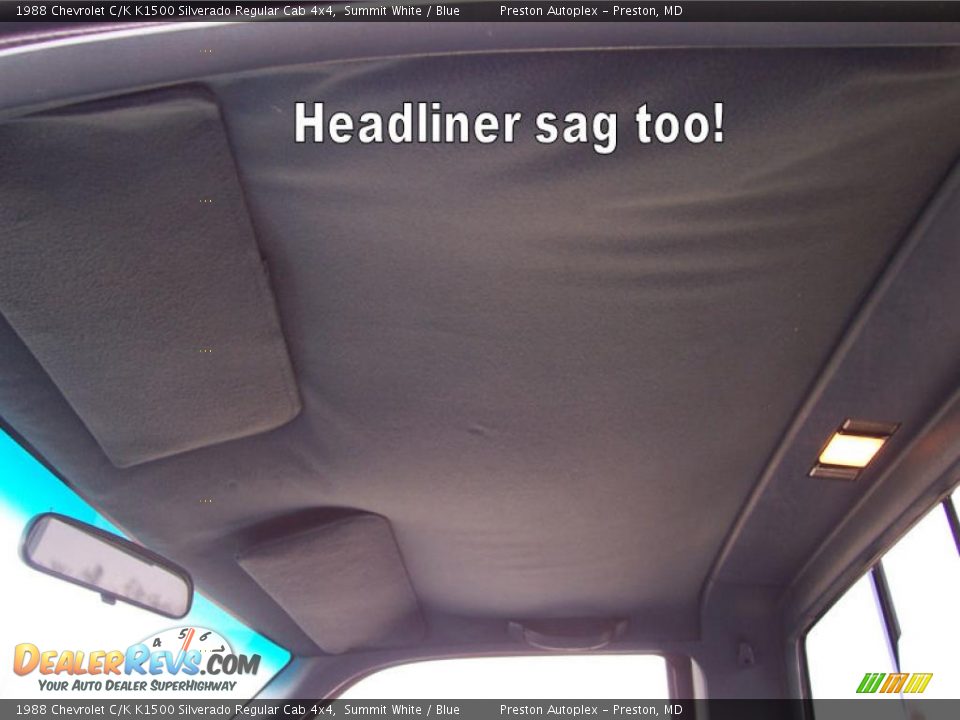 1988 Chevrolet C/K K1500 Silverado Regular Cab 4x4 Summit White / Blue Photo #27