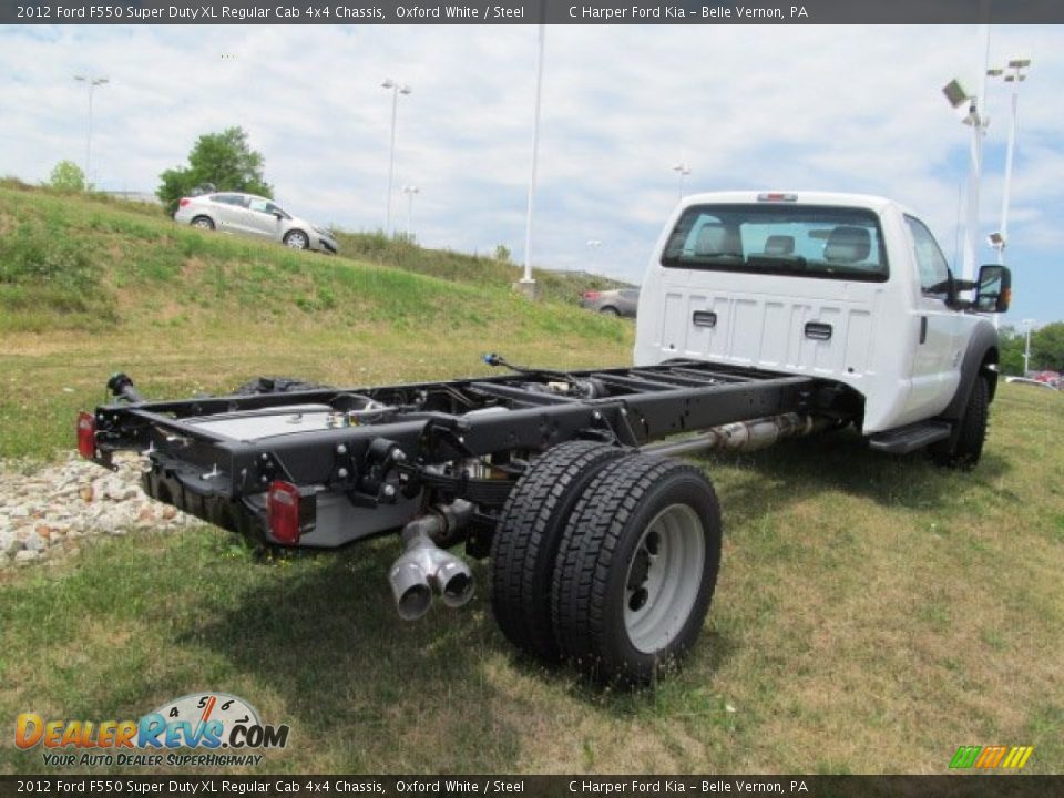 2012 Ford F550 Super Duty XL Regular Cab 4x4 Chassis Oxford White / Steel Photo #8