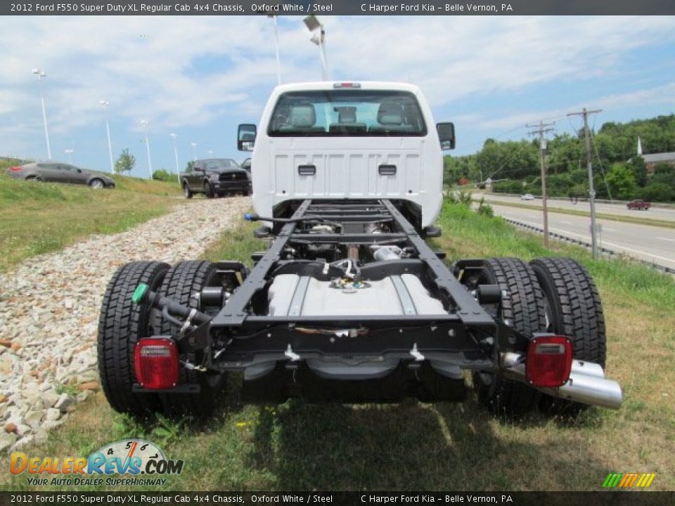2012 Ford F550 Super Duty XL Regular Cab 4x4 Chassis Oxford White / Steel Photo #9