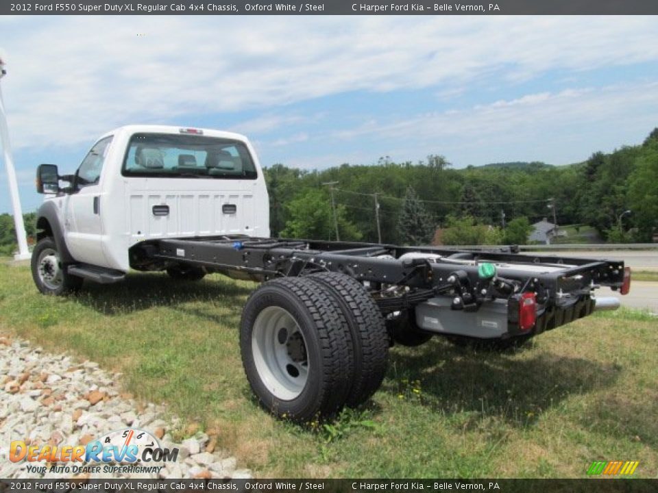 2012 Ford F550 Super Duty XL Regular Cab 4x4 Chassis Oxford White / Steel Photo #10
