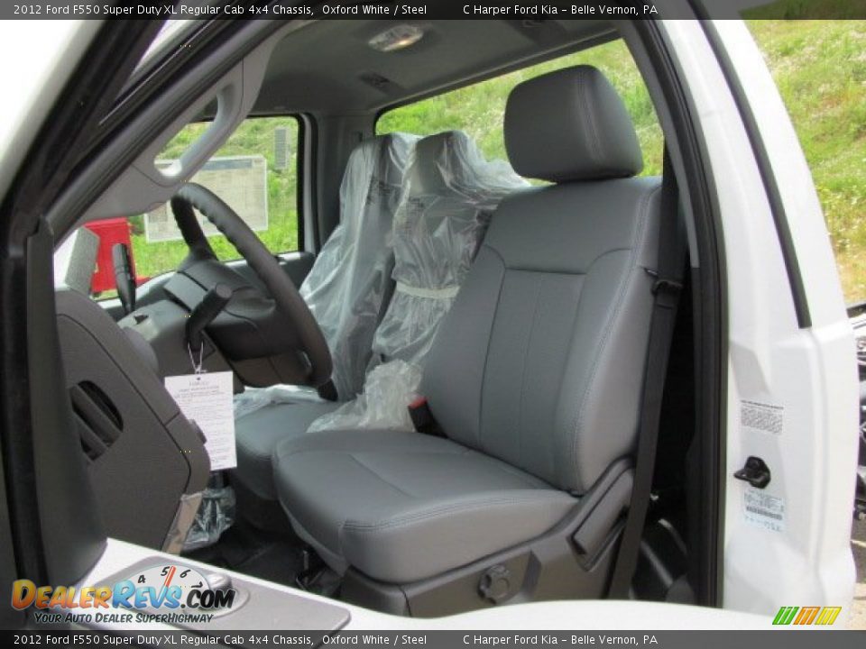 2012 Ford F550 Super Duty XL Regular Cab 4x4 Chassis Oxford White / Steel Photo #12