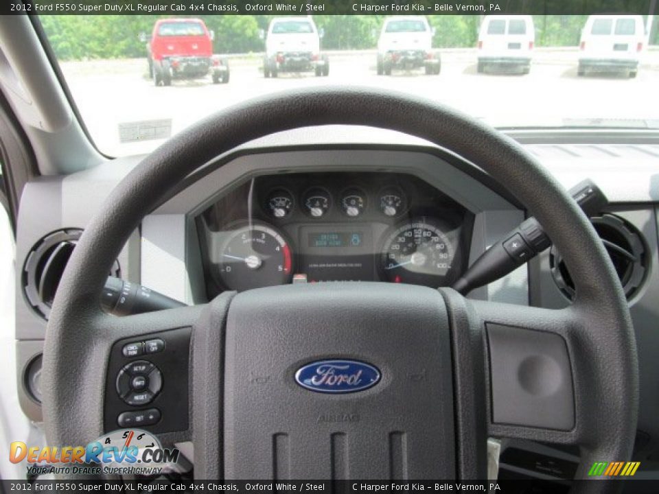 2012 Ford F550 Super Duty XL Regular Cab 4x4 Chassis Oxford White / Steel Photo #15