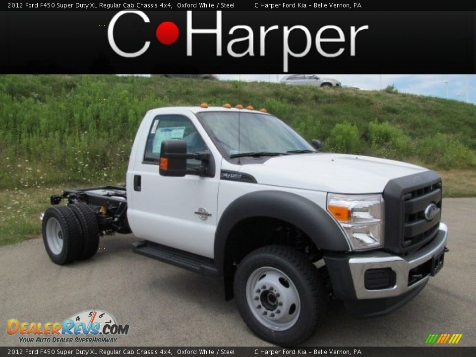 2012 Ford F450 Super Duty XL Regular Cab Chassis 4x4 Oxford White / Steel Photo #1