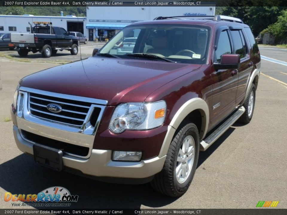 2007 Ford Explorer Eddie Bauer 4x4 Dark Cherry Metallic / Camel Photo #2