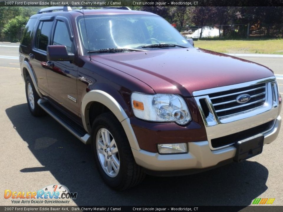 2007 Ford Explorer Eddie Bauer 4x4 Dark Cherry Metallic / Camel Photo #4